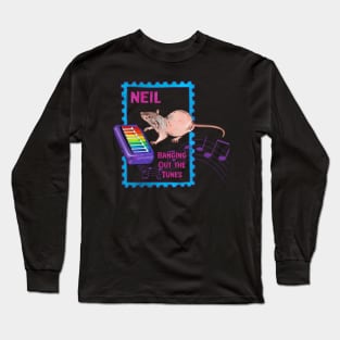 Neil Banging out the Tunes Long Sleeve T-Shirt